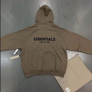 Fear of God Essentials Brown Hoodie